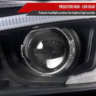 2011-2013 Scion tC LED Bar Projector Headlights w/ LED Turn Signal Lights (Matte Black Housing/Clear Lens)