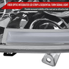2004-2015 Nissan Titan / 2004-2007 Armada LED C-Bar Projector Headlights w/ Switchback Sequential Turn Signals (Chrome Housing/Clear Lens)