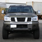 2004-2015 Nissan Titan / 2004-2007 Armada LED C-Bar Projector Headlights w/ Switchback Sequential Turn Signals (Chrome Housing/Clear Lens)