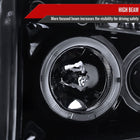 2004-2015 Nissan Titan/ 2004-2007 Armada Dual Halo Projector Headlights (Glossy Black Housing/Smoke Lens)