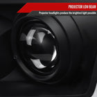 2004-2015 Nissan Titan / 2004-2007 Armada LED C-Bar Projector Headlights w/ Switchback Sequential Turn Signals (Matte Black Housing/Clear Lens)