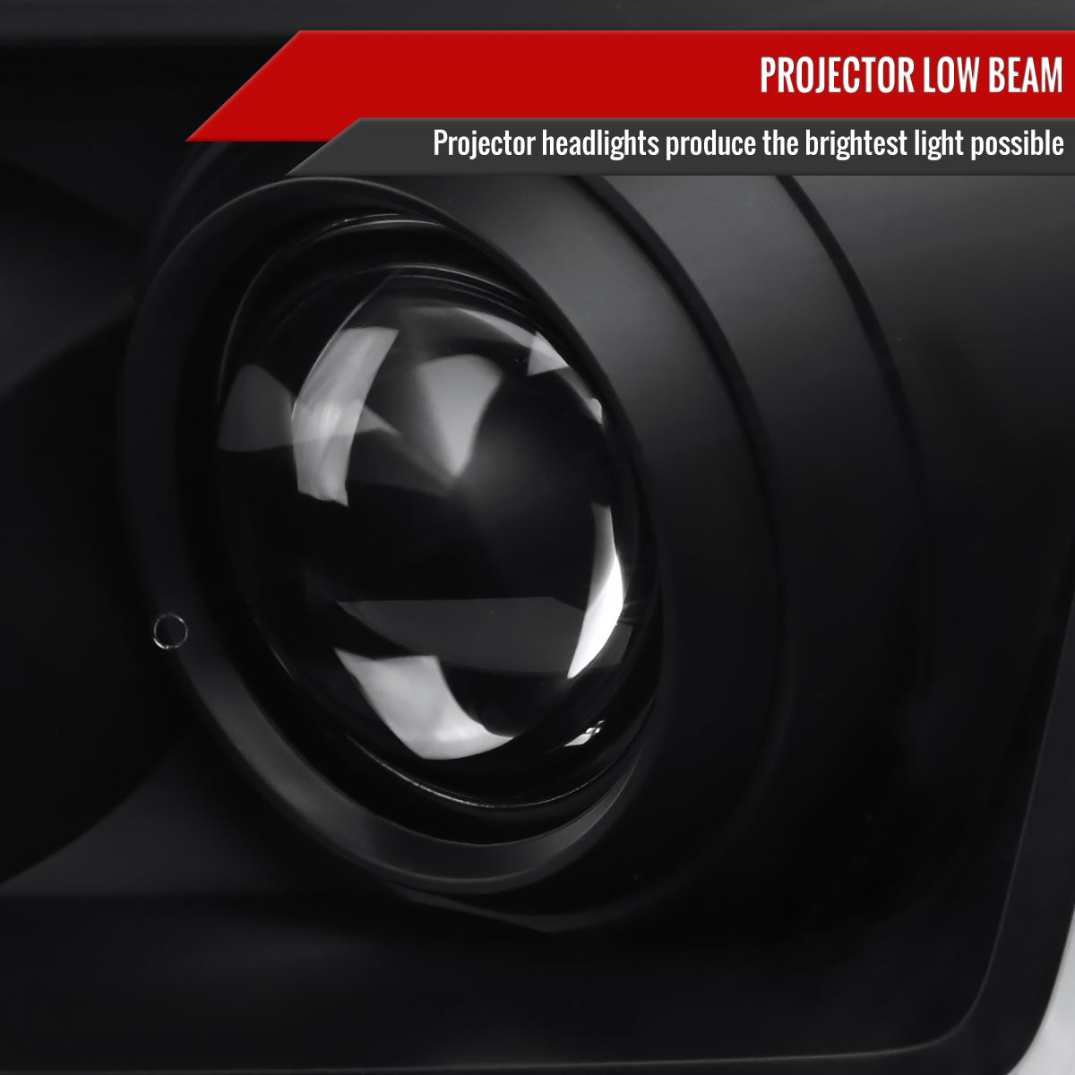 2004-2015 Nissan Titan / 2004-2007 Armada LED C-Bar Projector Headlights w/ Switchback Sequential Turn Signals (Matte Black Housing/Clear Lens)