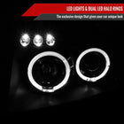 2004-2015 Nissan Titan/ 2004-2007 Armada Dual Halo Projector Headlights (Matte Black Housing/Clear Lens)