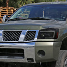 2004-2015 Nissan Titan / 2004-2007 Armada LED C-Bar Projector Headlights w/ Switchback Sequential Turn Signals (Matte Black Housing/Smoke Lens)