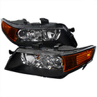 2004-2005 Acura TSX Factory Style Projector Headlights (Matte Black Housing / Clear Lens)