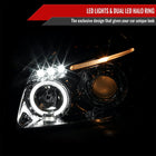 2005-2009 Hyundai Tucson Single Halo Projector Headlights (Chrome Housing/Clear Lens)
