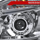 2005-2009 Hyundai Tucson Single Halo Projector Headlights (Chrome Housing/Clear Lens)