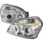 2005-2009 Hyundai Tucson Single Halo Projector Headlights (Chrome Housing/Clear Lens)