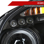2005-2009 Hyundai Tucson Single Halo Projector Headlights (Matte Black Housing/Clear Lens)