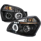 2005-2009 Hyundai Tucson Single Halo Projector Headlights (Matte Black Housing/Clear Lens)
