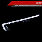 2010-2013 Hyundai Tucson Projector Headlights w/ LED Light Strip (Matte Black Housing/Clear Lens)