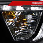 2010-2013 Hyundai Tucson Projector Headlights w/ LED Light Strip (Matte Black Housing/Clear Lens)