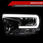 2007-2013 Toyota Tundra/ 2008-2017 Sequoia LED C-Bar Projector Headlights (Chrome Housing/Clear Lens)