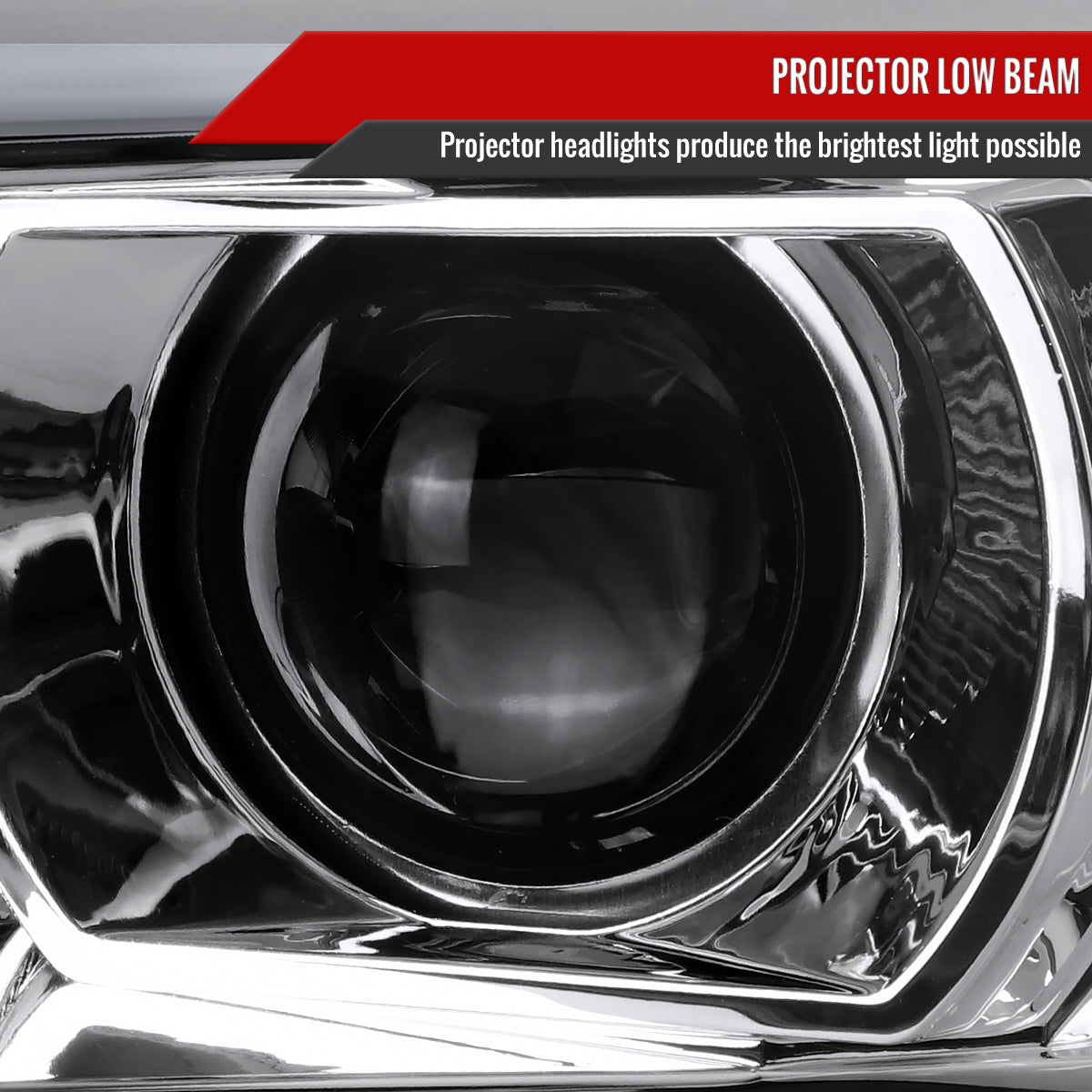 2007-2013 Toyota Tundra/ 2008-2017 Sequoia LED C-Bar Projector Headlights (Chrome Housing/Clear Lens)