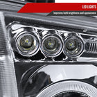 2007-2013 Toyota Tundra/ 2008-2017 Sequoia Single Halo Projector Headlights (Chrome Housing/Clear Lens)