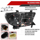 2007-2013 Toyota Tundra/ 2008-2017 Sequoia LED C-Bar Projector Headlights (Glossy Black Housing/Smoke Lens)