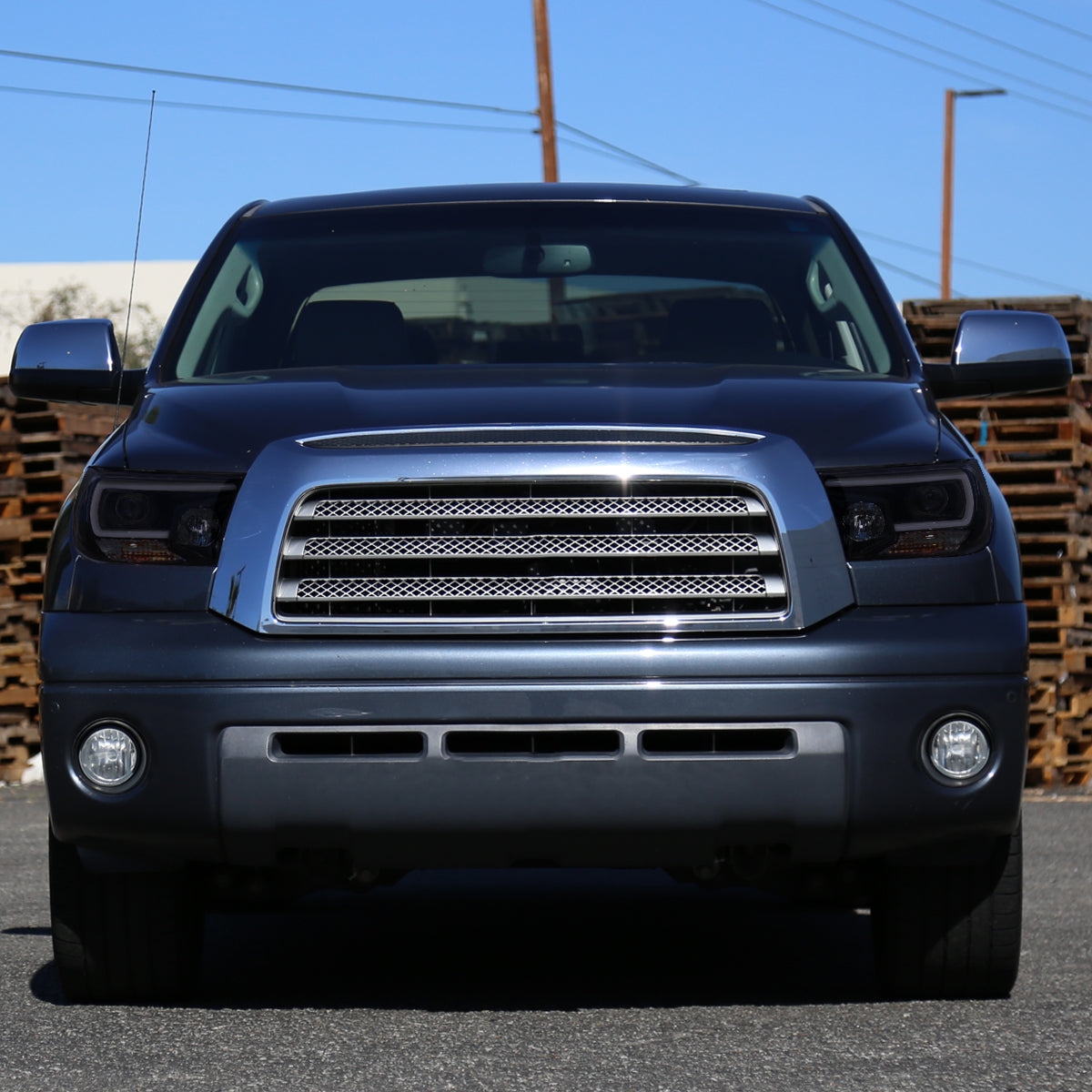2007-2013 Toyota Tundra/ 2008-2017 Sequoia LED C-Bar Projector Headlights (Glossy Black Housing/Smoke Lens)