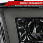 2007-2013 Toyota Tundra/ 2008-2017 Sequoia Switchback Sequential LED C-Bar Projector Headlights (Chrome Housing/Smoke Lens)