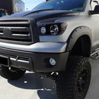 2007-2013 Toyota Tundra/ 2008-2017 Sequoia Single Halo Projector Headlights (Glossy Black Housing/Smoke Lens)