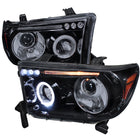 2007-2013 Toyota Tundra/ 2008-2017 Sequoia Single Halo Projector Headlights (Glossy Black Housing/Smoke Lens)