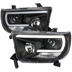 2007-2013 Toyota Tundra/ 2008-2017 Sequoia LED C-Bar Projector Headlights (Matte Black Housing/Clear Lens)