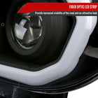 2007-2013 Toyota Tundra/2008-2017 Sequoia Retro Style LED Tube Projector Headlights with LED Turn Signals (Matte Black Housing/Clear Lens)
