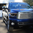 2007-2013 Toyota Tundra/2008-2017 Sequoia Retro Style LED Tube Projector Headlights with LED Turn Signals (Matte Black Housing/Clear Lens)