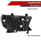 2007-2014 Toyota Tundra/2008-2014 Sequoia Retro Style Projector Headlights (Matte Black Housing/Clear Lens)