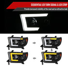 2007-2013 Toyota Tundra/ 2008-2017 Sequoia Switchback Sequential LED C-Bar Projector Headlights (Matte Black Housing/Clear Lens)