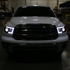 2007-2013 Toyota Tundra/ 2008-2017 Sequoia Switchback Sequential LED C-Bar Projector Headlights (Matte Black Housing/Clear Lens)