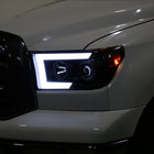 2007-2013 Toyota Tundra/ 2008-2017 Sequoia Switchback Sequential LED C-Bar Projector Headlights (Matte Black Housing/Clear Lens)