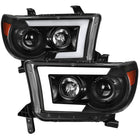 2007-2013 Toyota Tundra/ 2008-2017 Sequoia Switchback Sequential LED C-Bar Projector Headlights (Matte Black Housing/Clear Lens)
