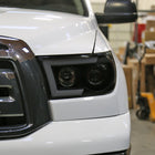 2007-2013 Toyota Tundra/ 2008-2017 Sequoia Switchback Sequential LED C-Bar Projector Headlights (Matte Black Housing/Smoke Lens)