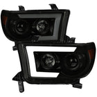 2007-2013 Toyota Tundra/ 2008-2017 Sequoia Switchback Sequential LED C-Bar Projector Headlights (Matte Black Housing/Smoke Lens)