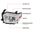 2014-2021 Toyota Tundra LED Projector Headlights (Chrome Housing/Clear Lens)