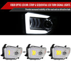 2014-2021 Toyota Tundra LED C-Bar Projector Headlights w/ Sequential Arrow Turn Signals (Chrome Housing/Clear Lens)