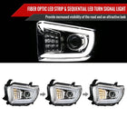 2014-2021 Toyota Tundra LED C-Bar Projector Headlights w/ Sequential Turn Signal Lights (Chrome Housing/Clear Lens)