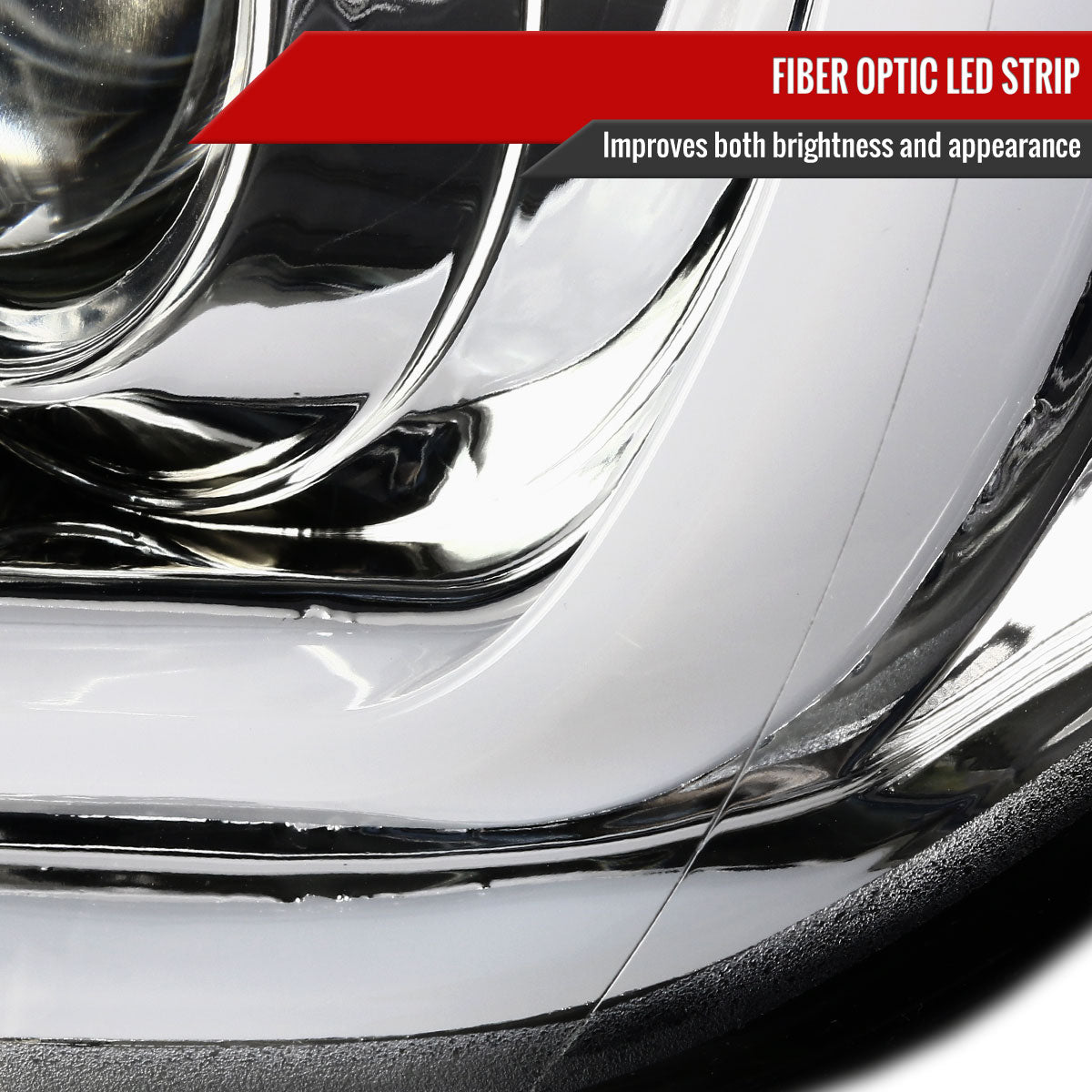 2014-2021 Toyota Tundra LED C-Bar Projector Headlights w/ Sequential Turn Signal Lights (Chrome Housing/Clear Lens)