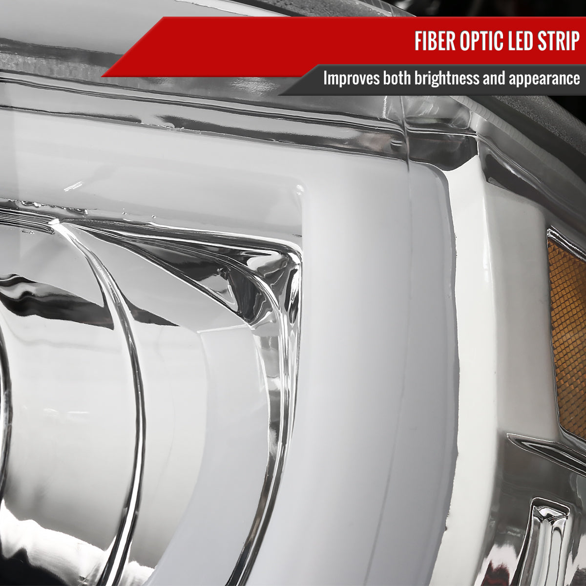 2014-2021 Toyota Tundra LED C-Bar Projector Headlights w/ LED Turn Signal Lights (Chrome Housing/Clear Lens)