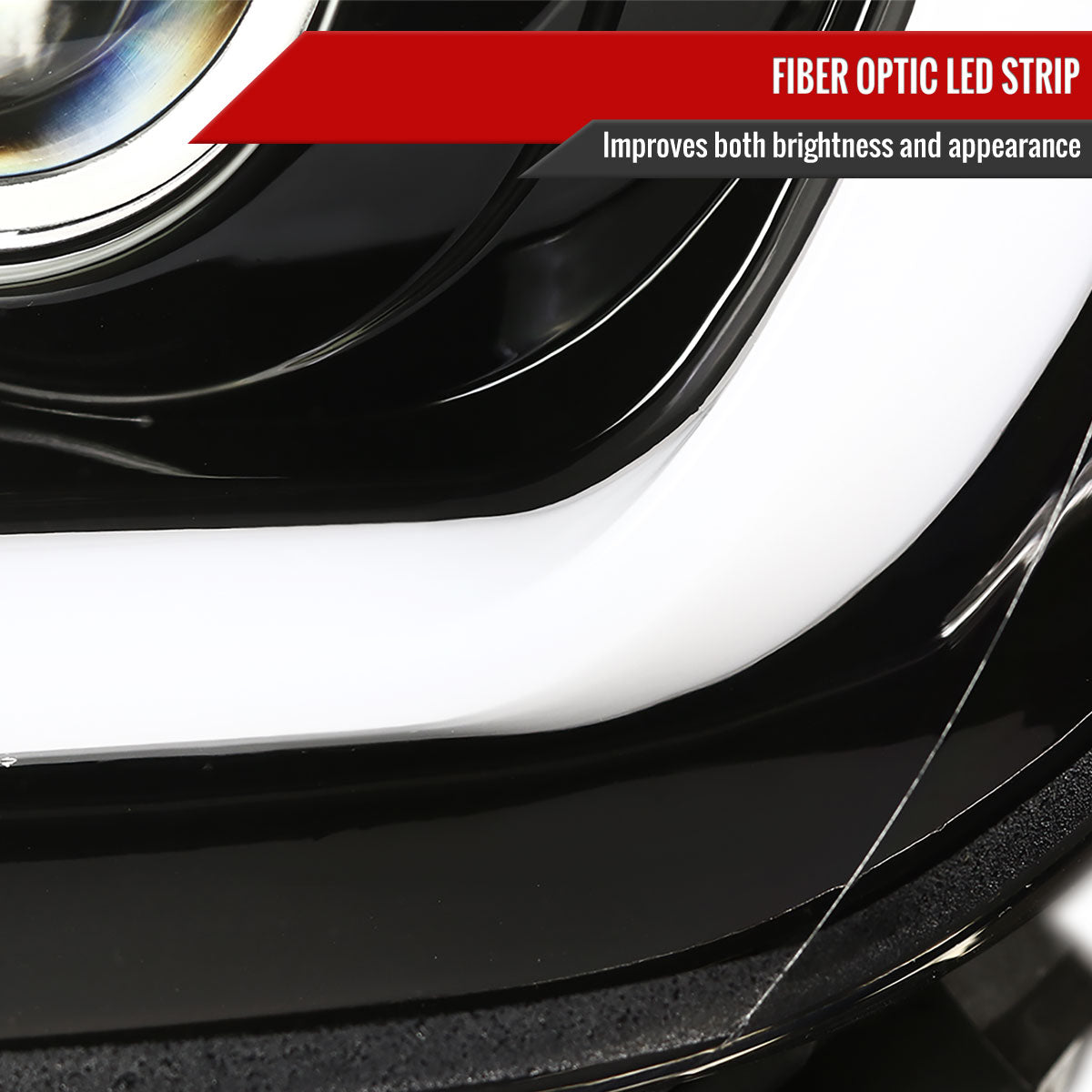 2014-2021 Toyota Tundra LED C-Bar Projector Headlights w/ Sequential Turn Signal Lights (Jet Black Housing/Clear Lens)