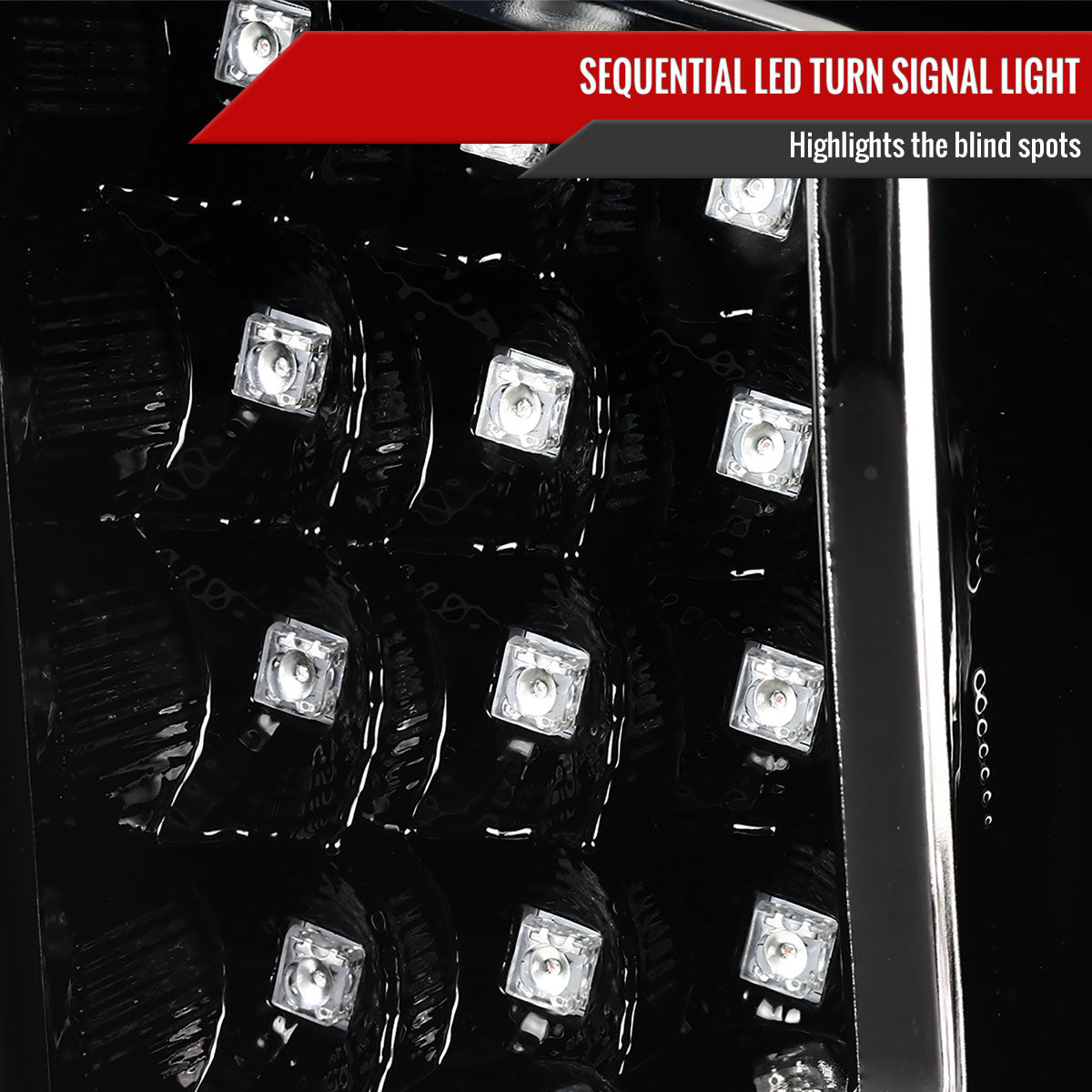 2014-2021 Toyota Tundra LED C-Bar Projector Headlights w/ Sequential Turn Signal Lights (Jet Black Housing/Clear Lens)