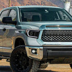 2014-2021 Toyota Tundra LED C-Bar Projector Headlights w/ LED Turn Signal Lights (Glossy Black Housing/Clear Lens)