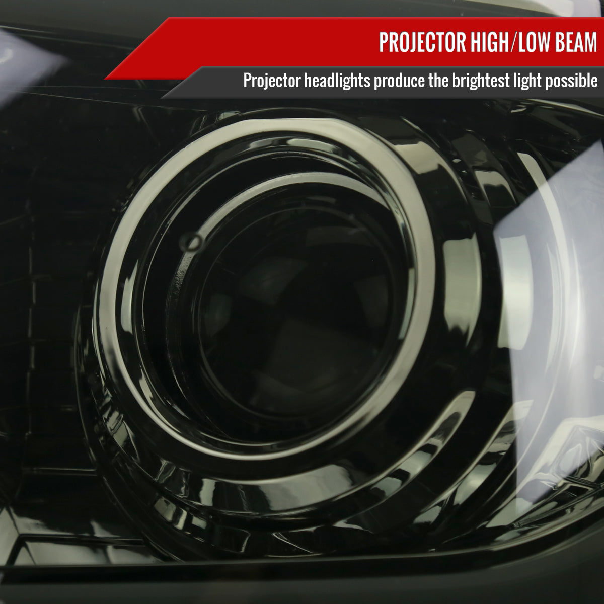 2014-2021 Toyota Tundra LED Switchback Sequential Turn Signal LED Bar Projector Headlights (Chrome Housing/Smoke Lens)