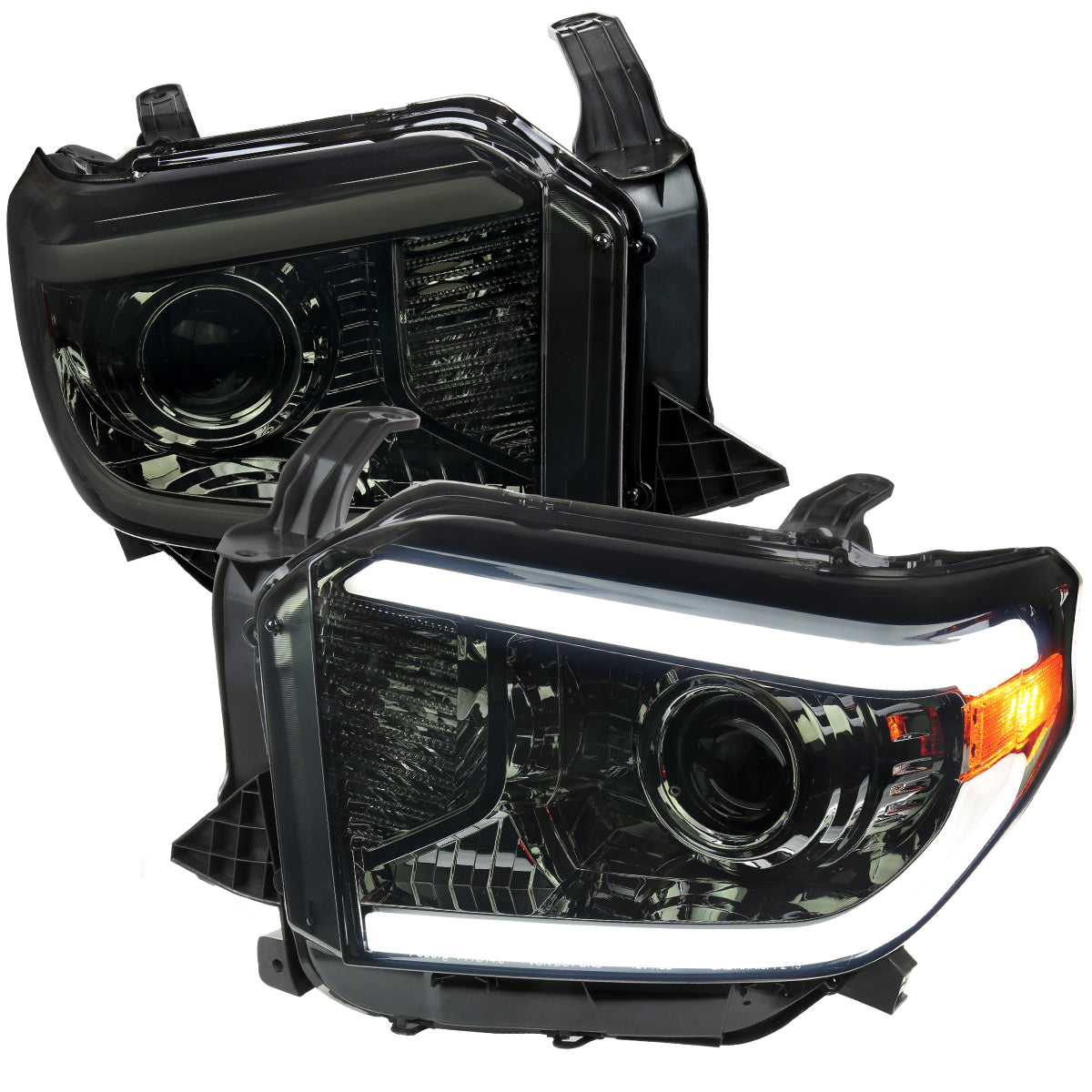 2014-2021 Toyota Tundra LED Projector Headlights (Chrome Housing/Smoke Lens)