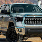 2014-2021 Toyota Tundra LED C-Bar Projector Headlights w/ Sequential Turn Signal Lights (Glossy Black Housing/Smoke Lens)