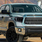 2014-2021 Toyota Tundra LED C-Bar Projector Headlights w/ Sequential Turn Signal Lights (Glossy Black Housing/Smoke Lens)