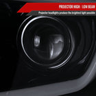 2014-2021 Toyota Tundra LED C-Bar Projector Headlights w/ LED Turn Signal Lights (Glossy Black Housing/Smoke Lens)