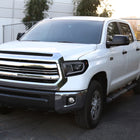 2014-2021 Toyota Tundra LED C-Bar Projector Headlights w/ LED Turn Signal Lights (Glossy Black Housing/Smoke Lens)