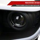 2014-2021 Toyota Tundra LED Switchback Sequential Turn Signal LED Bar Projector Headlights (Matte Black Housing/Clear Lens)