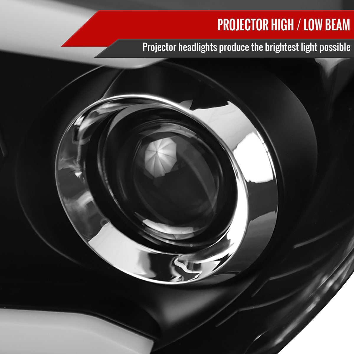 2014-2021 Toyota Tundra LED C-Bar Projector Headlights w/ Sequential Arrow Turn Signals (Matte Black Housing/Clear Lens)